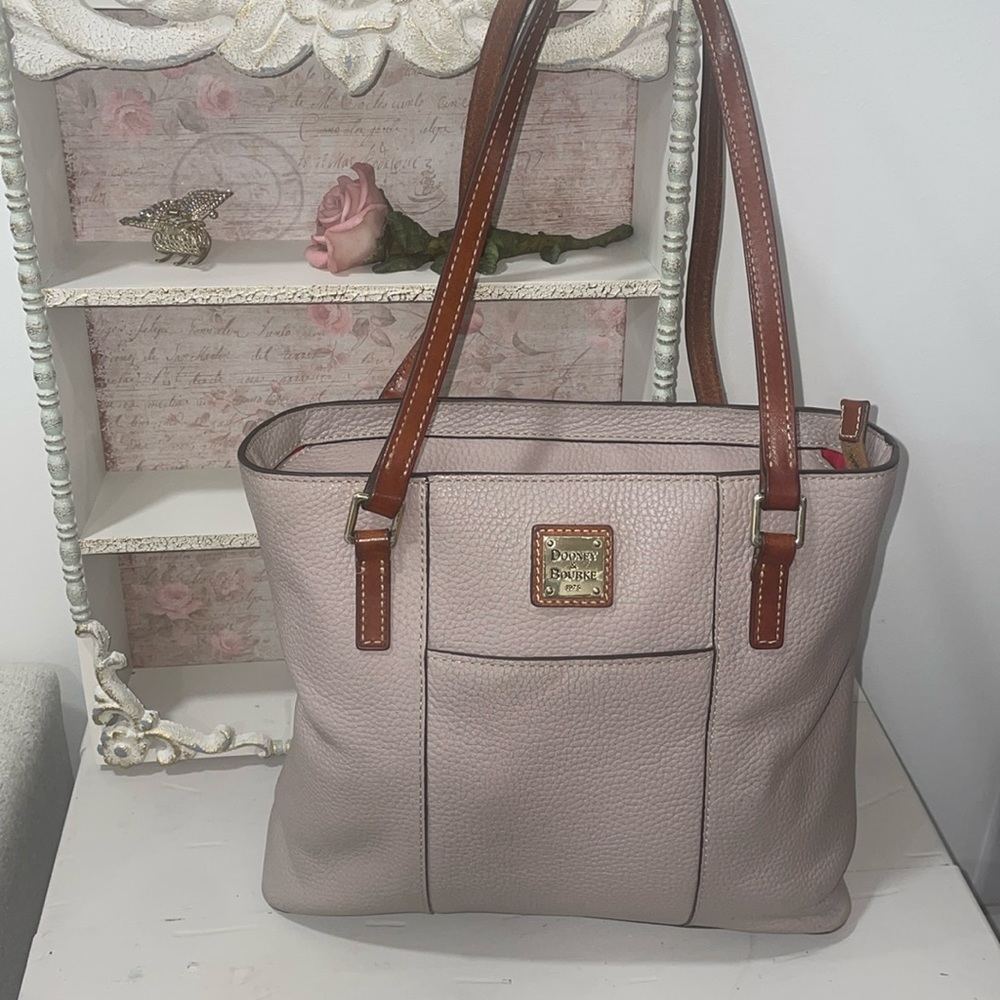 ✨👜Dooney & Bourke Leather Lexington Shopper/Tote 🦪OYSTER🦪 $298